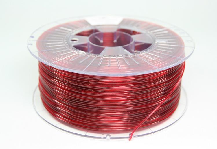 Filament SPECTRUM / PETG / TRANSPARENT RED / 1,75 mm / 1 kg 5903175657640