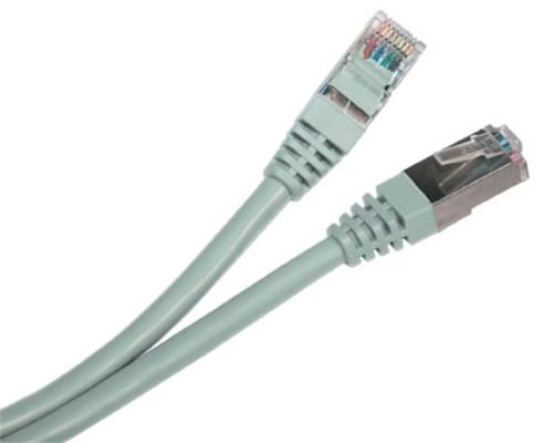 FTP patchcord, Cat.5e, RJ45 M-30m, tienený, šedý, economy 8592220006631