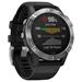 Garmin fenix6 Glass, Silver/Black Band 010-02158-00