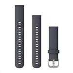 Garmin řemínek Quick Release 18mm, silikonový tmavě šedý, stříbrná přezka 010-12924-30