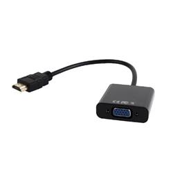 Gembird adaptér HDMI-A(M) ->VGA (F) + audio, na kábli, čierný A-HDMI-VGA-03