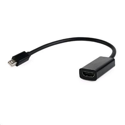 Gembird adaptér Mini DisplayPort (M) na HDMI (F), 0.15 m kábel, čierny A-MDPM-HDMIF-02