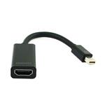 Gembird adaptér Mini DisplayPort (M) na HDMI (F), 0.15 m kábel, čierny A-MDPM-HDMIF-02