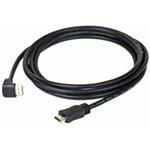 Gembird HDMI - HDMI male-male kábel (pozlátené konektory) 3m s 90° konektorom CC-HDMI490-10