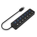 Gembird USB hub 7-port USB 3.1 (Gen 1) hub s vypínači REA05E128