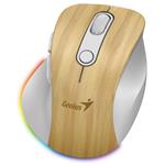 GENIUS Ergo 9000S Pro Pine Wood/ duální Bluetooth+2,4GHz/ 2400dpi/ bezdrátová/ 6 tlačítek/ dobíjecí/ RGB/ ba 31030039407