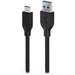 GENIUS nabíjecí kabel ACC-A2CC-3A, 100cm, USB-A na USB-C, 3A, QC3.0, opletený, černý 32590007400