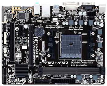 Gigabyte GA-F2A68HM-DS2 - 1.0 - základní deska - mikro ATX - Socket FM2+ - AMD A68H - USB 3.0 - Gig