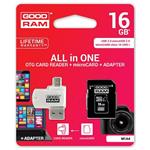 Goodram All-In-ONe, 16GB, multipack, M1A4-0160R12, UHS-I U1 (Class 10), s čítačkou a adaptérom