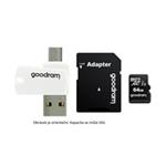 GOODRAM microSDHC karta 16GB M1A4 All-in-one (R:100/W:10 MB/s), UHS-I Class 10, U1 + Adapter + OTG card rea M1A4-0160R12