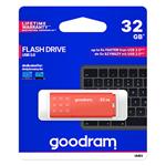 Goodram USB flash disk, USB 3.0 (3.2 Gen 1), 32GB, UME3, oranžový, UME3-0320O0R11, USB A, s krytkou