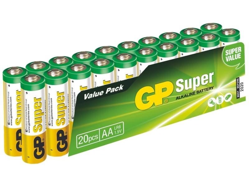 GP AA Super, alkalická - 20 ks, plast. krabička 1013200210