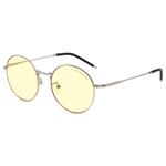 GUNNAR herní brýle ELLIPSE / obroučky v barvě SILVER / jantarová skla ELL-11001