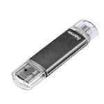 Hama flashPen "Laeta Twin" 32 GB 10 MB/s, šedý 123925