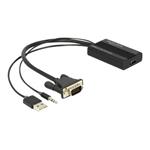 HDMI to VGA Adapter with Audio 25 cm, HDMI to VGA Adapter with Audio 25 cm 64172