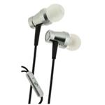 HEADSET 4-OK METAL SERIES MIC + VOLUME JACK 3.5 mm SILVER GRAY EARMTS