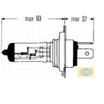 Hella Žiarovka H4 LL 12V 60/55W P43T