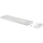 HP Bezdrátová klávesnice a myš HP 650 CZ/SK - bílá 4R016AA#BCM