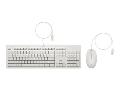 HP Drátová klávesnice a myš, 225 Wired Mouse and Keyboard Combo G2 Cashmere White CZECH-SK AW5S6AA#BCM