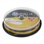 HP DVD-R, DME00026-3, 10-pack, 4.7GB, 16x, 12cm, cake box, bez možnosti potlače, pre archiváciu dát