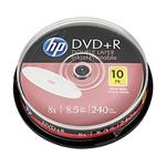 HP DVD+R, DRE00060WIP-3, 10-pack, 8.5GB, 8x, 12cm, cake box, Dual Layer, Printable, pre archiváciu