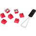 HP HyperX Rubber Keycaps - Gaming Accessory Kit - Red (US Layout) 519T6AA#ABA