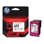 HP originál ink C2P11AE, HP 651, tri-colour, 300str., HP DeskJet IA 5645, 5575, Officejet 202,252 M C2P11AE#BHK