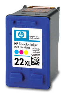 HP originál ink C9352CE, HP 22XL, color, 415str., 11ml, HP PSC-1410, DeskJet F380, D2300, OJ-4300, C9352CE#301