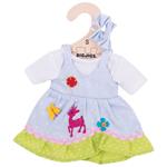 Hračka Bigjigs Toys Modré bodkované šaty s jeleňom pre bábiku 28 cm BJD502