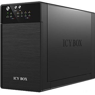 Icy Box External RAID system for 2x3,5'' SATA I/II/III, USB 3.0, eSATA, Black IB-RD3620SU3