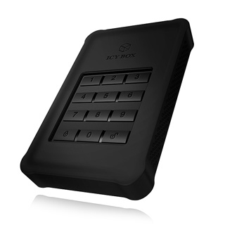 Icy Box Keypad encrypted enclosure for 2.5'' SATA SSD/HDD, USB 3.0, Black IB-289U3