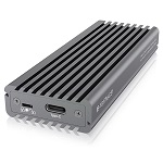 IcyBox External enclosure for M.2 NVMe SSD, USB 3.1 Type-C, Grey IB-1817M-C31