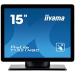 iiyama ProLite T1521MSC-B1 - LED monitor - 15" - dotykový displej - 1024 x 768 - TN - 350 cd/m2 - 8