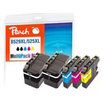 Ink PEACH Brother LC-529/525XL, REM, Multi-Plus, PI500-199 2x bk, 1x c,m,y each,