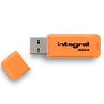 INTEGRAL USB flash disk NEON 2.0 32GB oranžový INFD32GBNEONOR