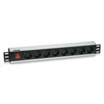 Intellinet 19" Rackmount 8-Way Power Strip - German Type, rozvodný panel, 8x DE zásuvka, 3m kábel 207157