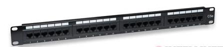 INTELLINET Patch panel 24port Cat5E, UTP, čierny 513555