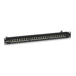 INTELLINET Patch panel 24port Cat6, STP, čierny 720038