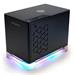 InWin case A1 Plus Black, 650W PSU GOLD, Mini ITX, Tempered Glass, ARGB Fans, Qi 10W Charging panel IW-A1PLUS-BLACK