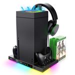 iPega XBX024S Multifunkční Nabíjecí RGB Stojan s Chlazením pro Xbox 6974363711207