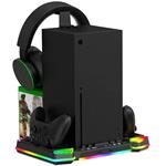 iPega XBX025S Multifunkční Nabíjecí RGB Stojan s Chlazením pro Xbox 8596311267789