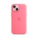 iPhone 15 Silicone Case with MS - Pink MWN93ZM/A