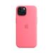 iPhone 15 Silicone Case with MS - Pink MWN93ZM/A