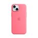 iPhone 15 Silicone Case with MS - Pink MWN93ZM/A