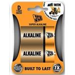 JCB SUPER alkalická baterie LR20, blistr 2 ks JCB-LR20-2B