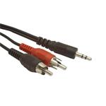 kábel audio prepájací z jack 3,5 mm na 2x RCA (Cinch) 2.5m CABLEXPERT