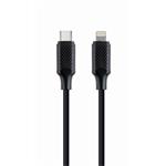 Kábel CABLEXPERT USB 2.0 Type-C na Ligtning (CM/8pinM), 1,5m, dátový, čierny CC-USB2-CM8PM-1.5M