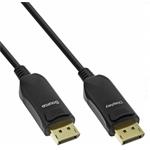 Kábel DisplayPort M/M 15m, 8K@60Hz UHD v1.4, AOC, 32.4Gbit/s, čierny, pozl.konektor In17215I