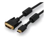 Kabel DVI (18+1) M- HDMI M, 2m, pozlatené konektory, čierna KM020H3N01