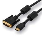 Kabel DVI (18+1) M- HDMI M, 3m, čierna, Logo, blister 25252